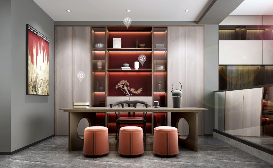 華洲木業︱廣西梧州戰略合作商 168㎡ 復式展廳空間設計案例(圖13)