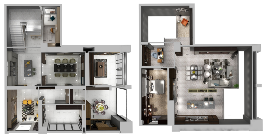 華洲木業︱廣東佛山戰略合作商 260㎡ 復式展廳空間設計案例(圖1)